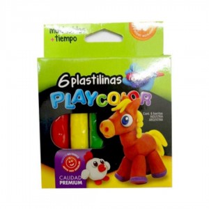 PLAYCOLOR PLASTILINA SURTIDA x 6u